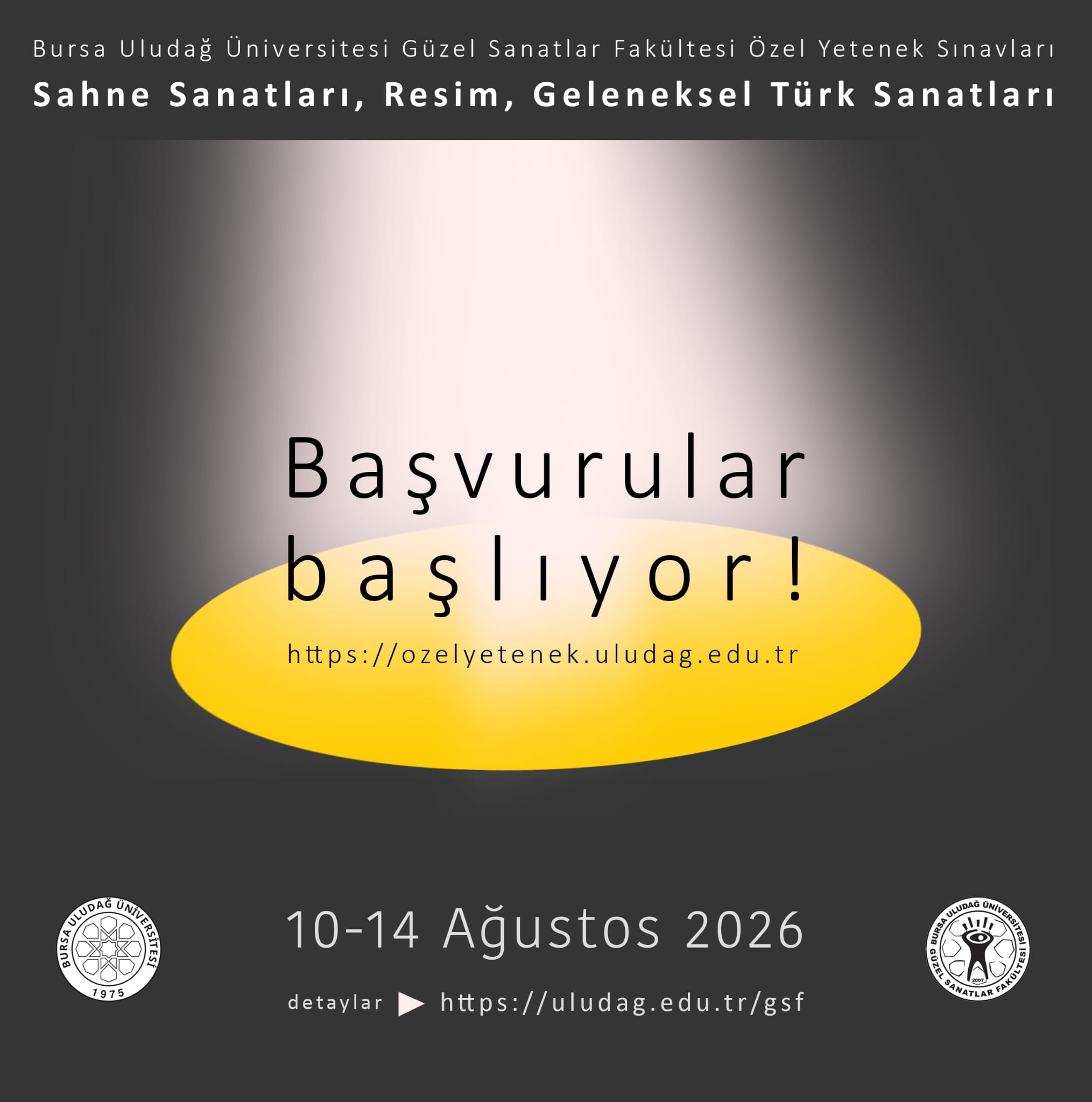 2026-2027 BURSA ULUDAĞ ÜNİVERSİTESİ GÜZEL SANATLAR FAKÜLTESİ ÖZEL YETENEK SINAVLARI